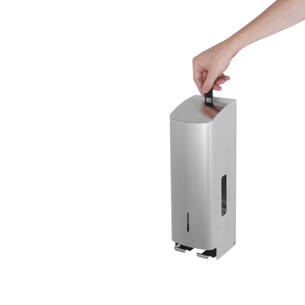 Numéro de l'image du produit 7: Distributeur de papier toilette Air-Wolf pour 3 rouleaux de papier toilette, acier inoxydable brossé