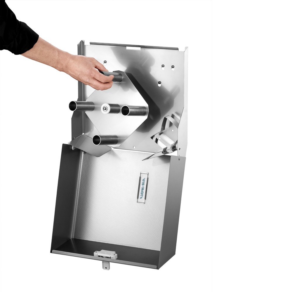 Numéro de l'image du produit 7: Distributeur de papier toilette Duplex Air-Wolf en acier inoxydable brossé