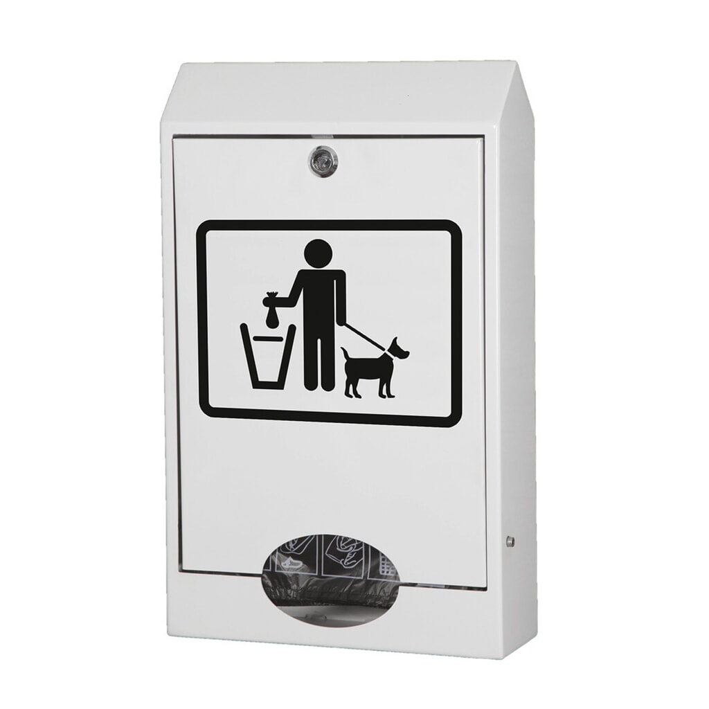 Illustration du produit: Distributeur de sachets à déjections canines RENNER modèle 7077-10 pour fixation sur mur ou sur poteau, gris anthracite