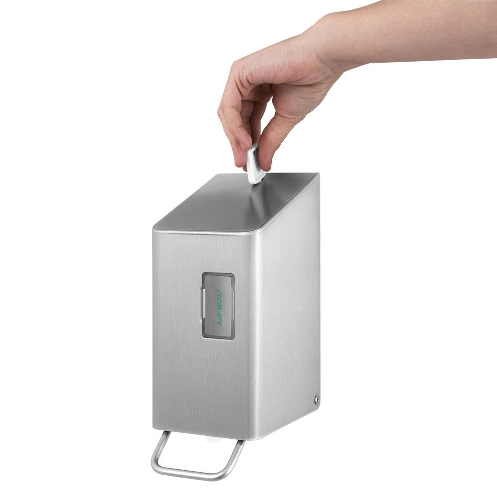 Numéro de l'image du produit 5: Distributeur de savon et de désinfectant Air-Wolf pour 250 ml en acier inoxydable brossé