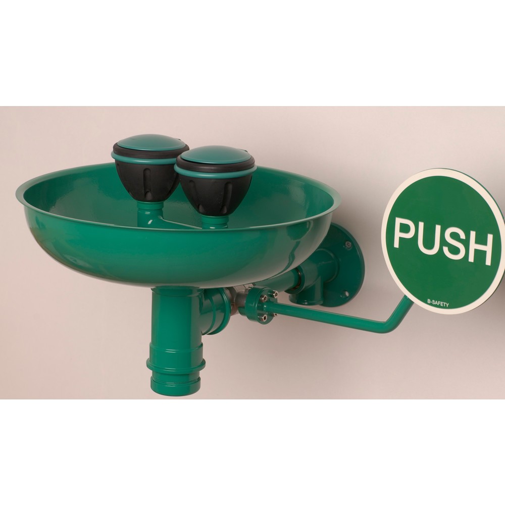 Numéro de l'image du produit 2: Douche oculaire de sécurité B-Safety ClassicLine, cuvette de récupération, montage mural