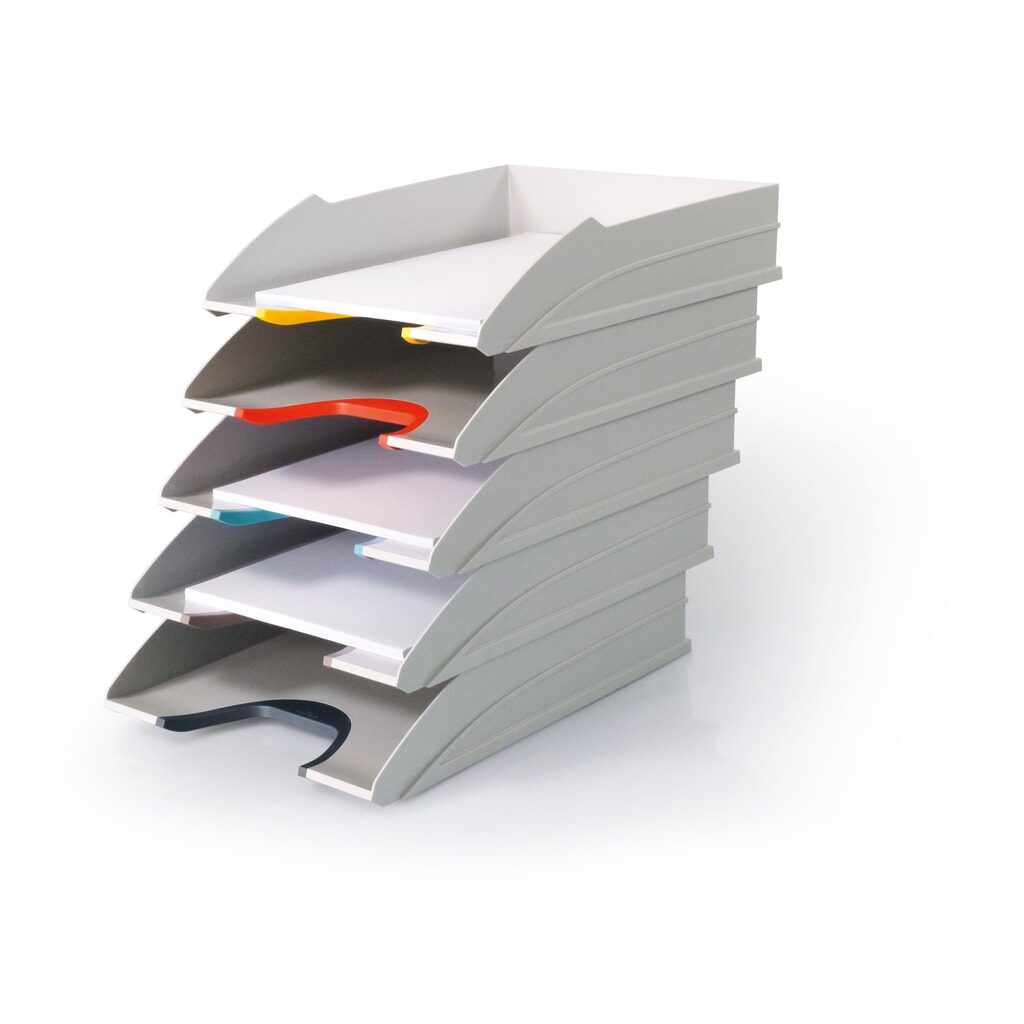 DURABLE Bacs à courrier VARICOLOR® MIX TRAY SET, A4, 15 pcs/UV N° de l'image du produit 2 : DURABLE Bacs à courrier VARICOLOR® MIX TRAY SET, A4, 15 pcs/UV