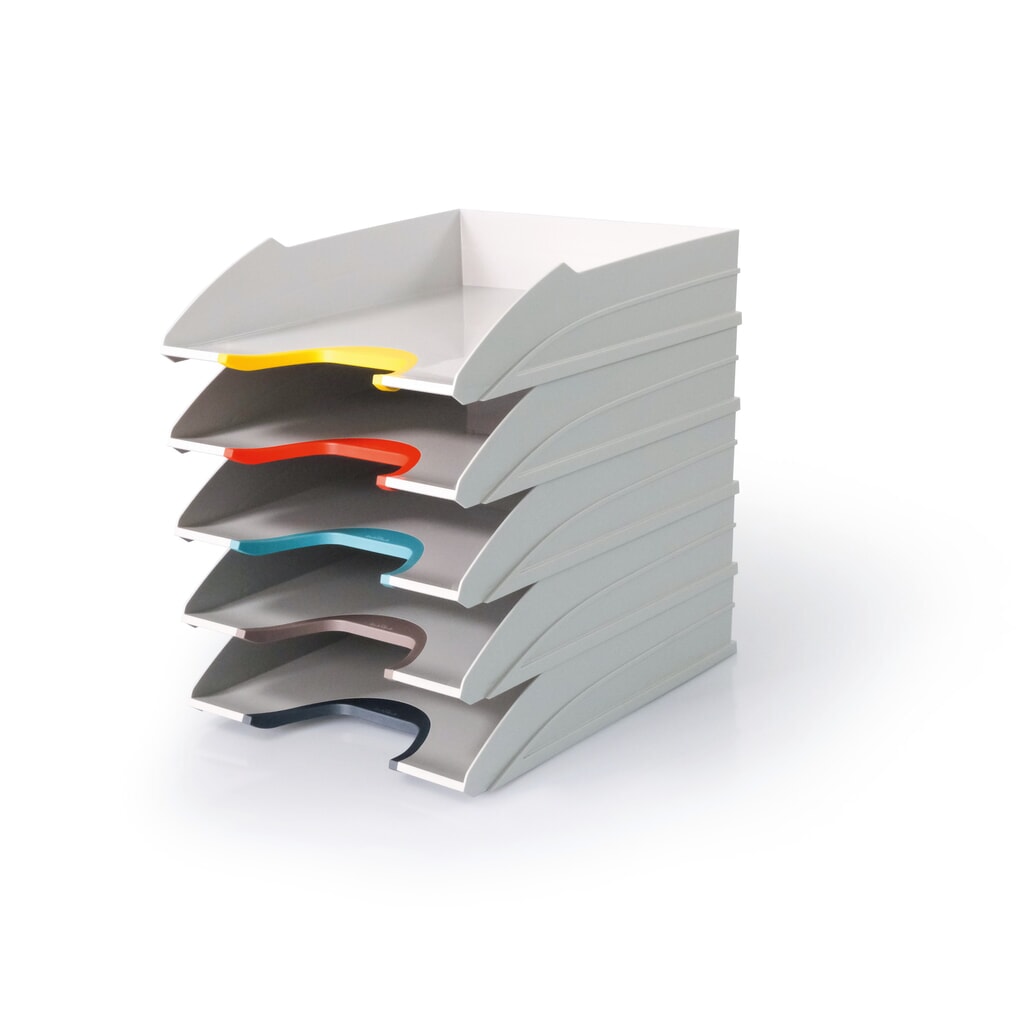 DURABLE Bacs à courrier VARICOLOR® MIX TRAY SET, A4, 15 pcs/UV N° de l'image du produit 1 : DURABLE Bacs à courrier VARICOLOR® MIX TRAY SET, A4, 15 pcs/UV