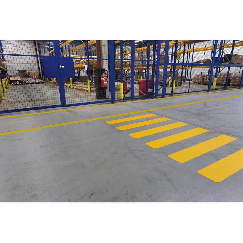 N° de l'image du produit 2 : DURABLE ruban de marquage au sol zébré 120 x 20 cm, bandes de rechange jaunes