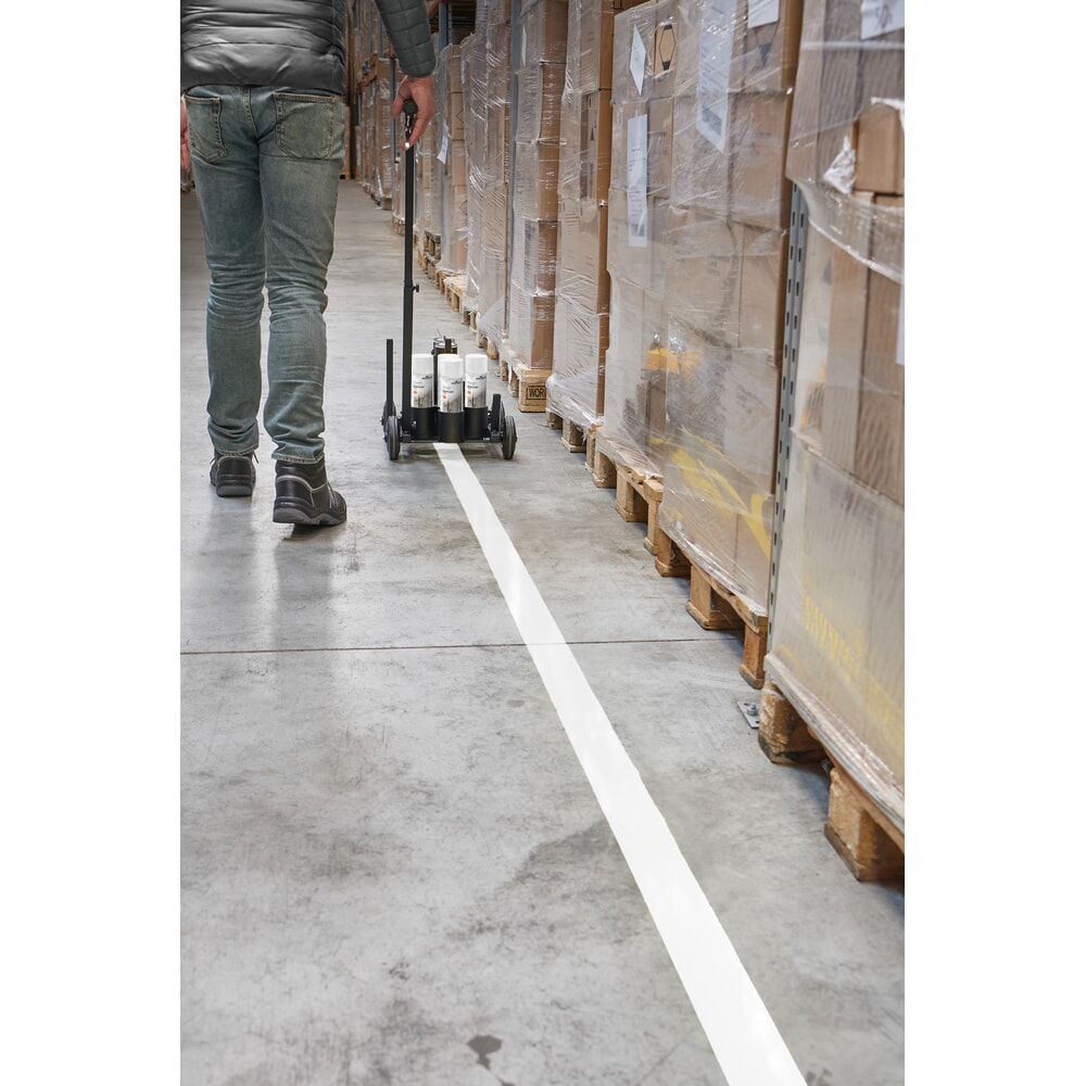 N° de l'image du produit 2 : DURABLE spray de peinture de marquage au sol DURALINE®, intérieur et extérieur, 750 ml, blanc