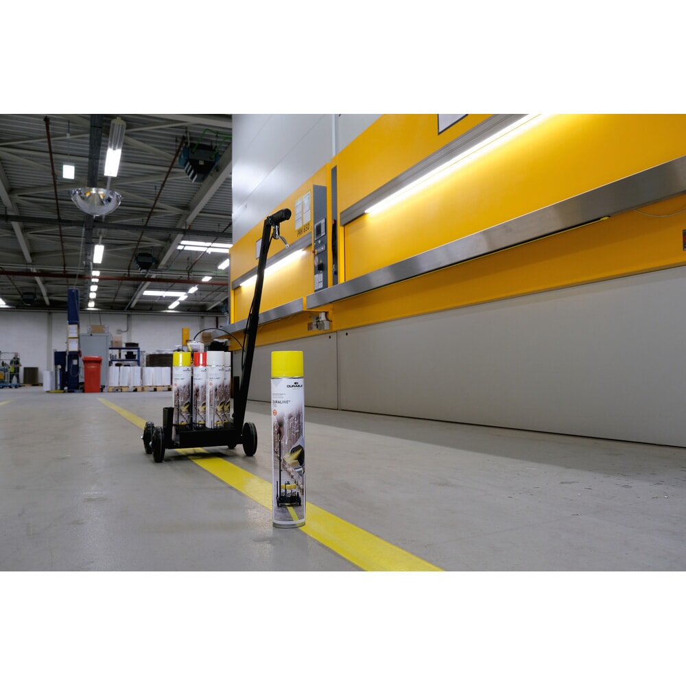 N° de l'image du produit 3 : DURABLE spray de peinture de marquage au sol DURALINE®, intérieur et extérieur, 750 ml, blanc