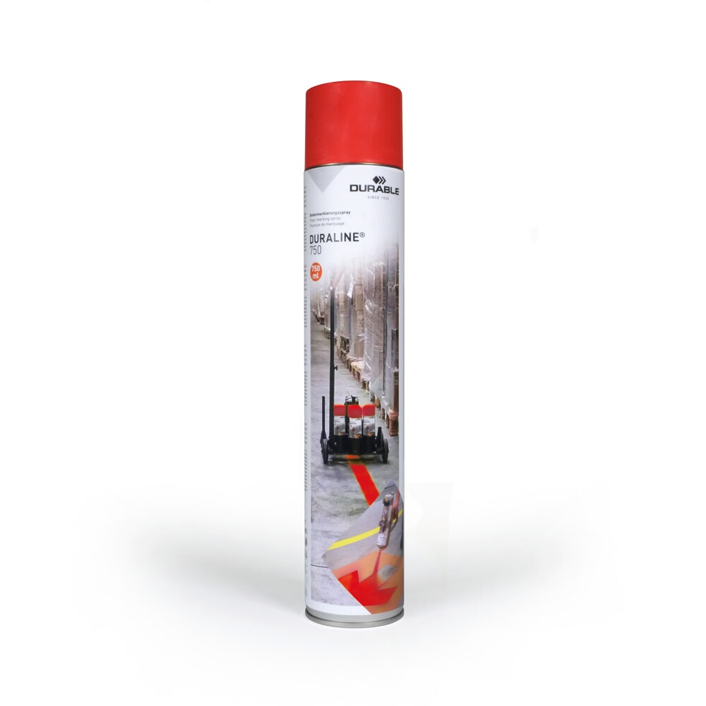 Illustration du produit: DURABLE spray de peinture de marquage au sol DURALINE®, intérieur et extérieur, 750 ml, rouge