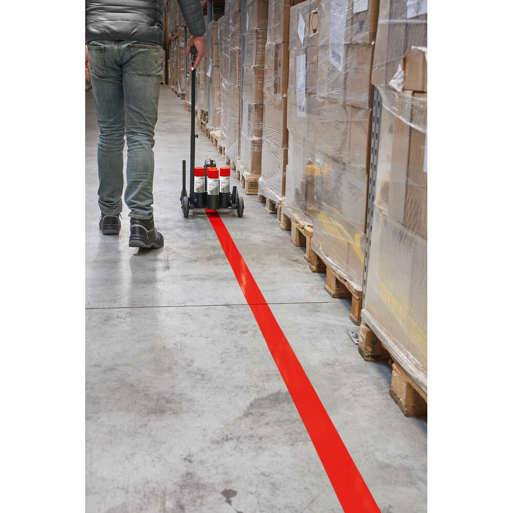 N° de l'image du produit 2 : DURABLE spray de peinture de marquage au sol DURALINE®, intérieur et extérieur, 750 ml, rouge