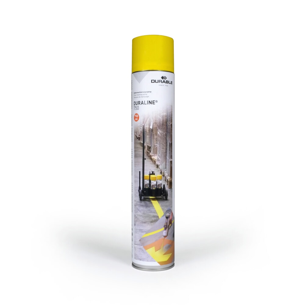 Illustration du produit: DURABLE spray de peinture de marquage au sol DURALINE®, intérieur et extérieur, 750 ml, jaune