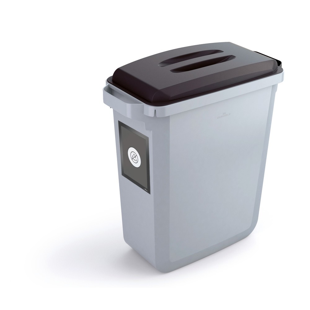Numéro de l'image du produit 7: DURABLE Conteneur à déchets DURABIN® 60L avec couvercle + cadre d’affichage DURAFRAME®, noir