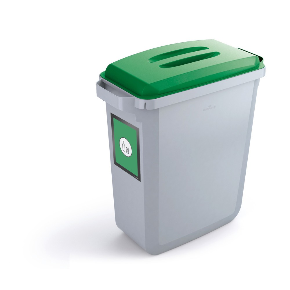 N° de l'image du produit 7 : DURABLE Conteneur à déchets DURABIN® 60L avec couvercle + cadre d’affichage DURAFRAME®, vert