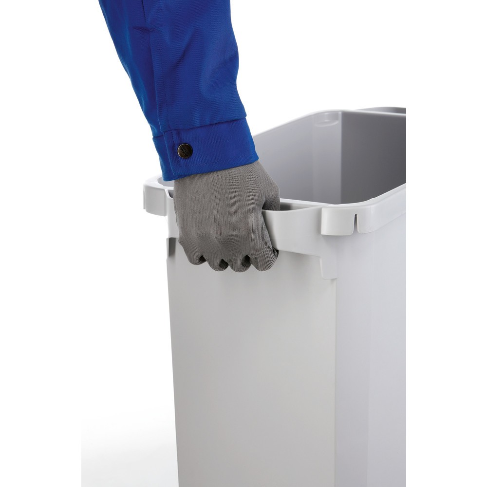 N° de l'image du produit 4 : DURABLE Conteneur à déchets DURABIN® 60L avec couvercle rabattable + cadre d’affichage DURAFRAME®, jaune