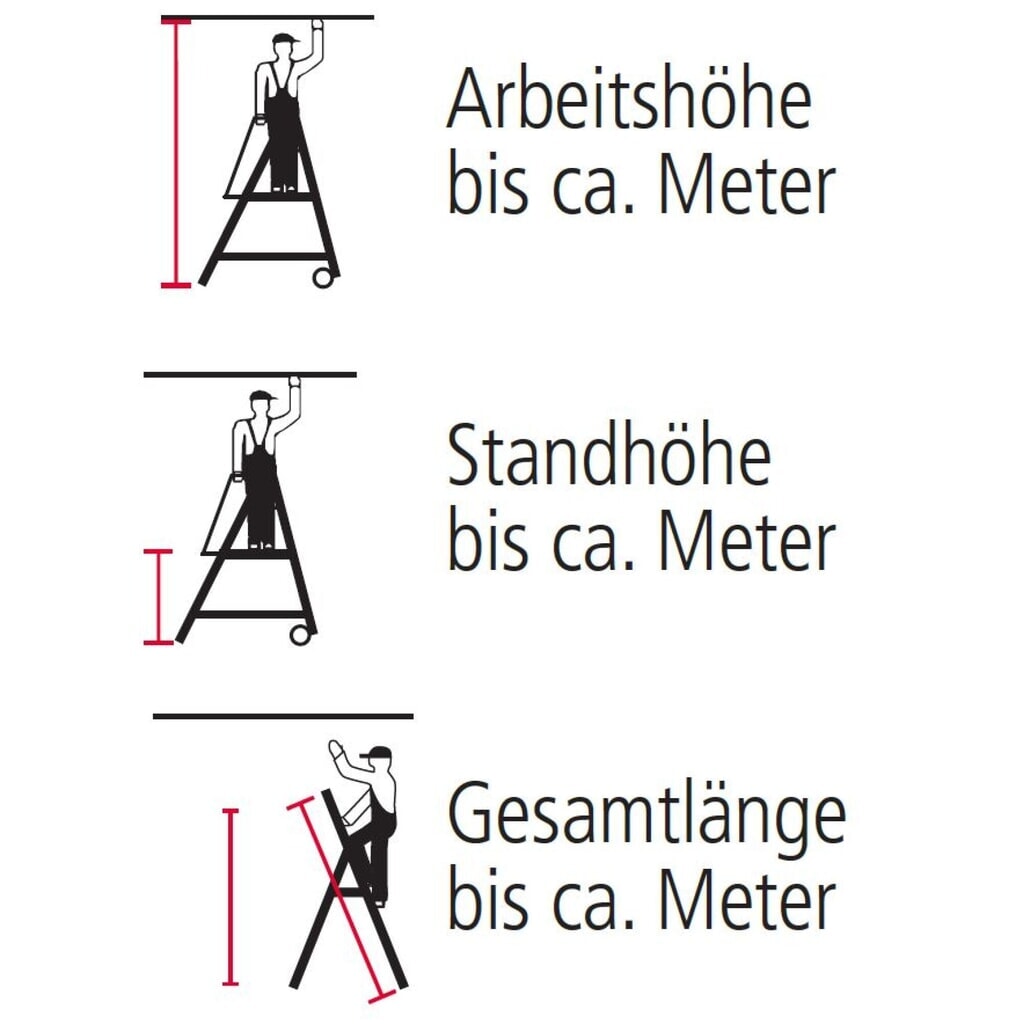 KRAUSE® Échelle à plateforme STABILO Vario, lestage 20 kg, hauteur déployée 1,10 m N° de l'image du produit 3 : KRAUSE® Échelle à plateforme STABILO Vario, lestage 20 kg, hauteur déployée 1,10 m