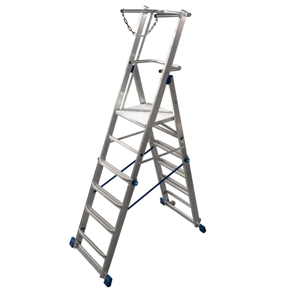 N° de l'image du produit 1 : Échelle plate-forme télescopique KRAUSE® STABILO, 6 à 8 barreaux