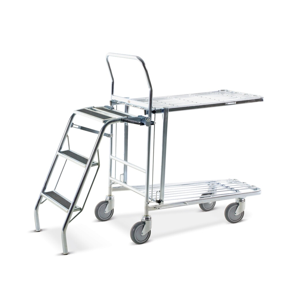 Échelle pliable pour véhicules de transport et d’entreposage, hauteur déployée 0,65 m Illustration du produit: Échelle pliable pour véhicules de transport et d’entreposage, hauteur déployée 0,65 m