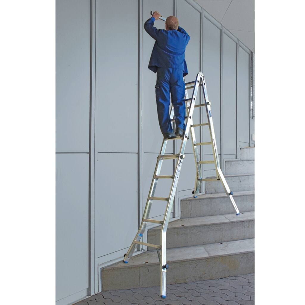 Échelle télescopique articulée KRAUSE® avec 4 rallonges intégrées, longueur max. 4,20 m N° de l'image du produit 7 : Échelle télescopique articulée KRAUSE® avec 4 rallonges intégrées, longueur max. 4,20 m