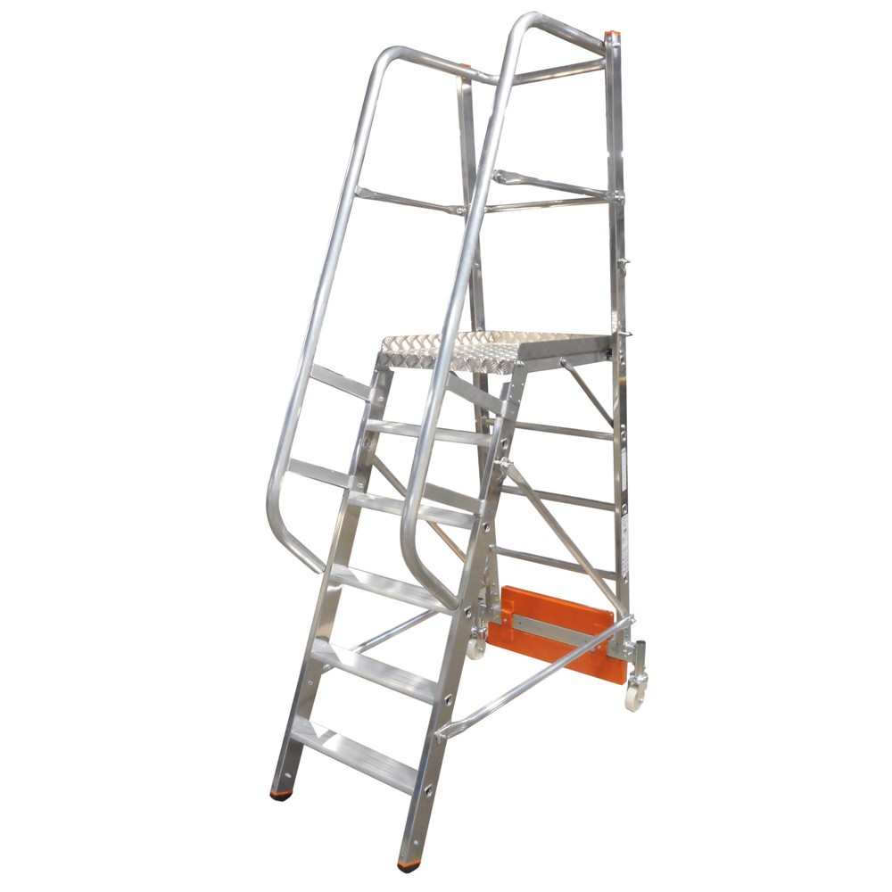N° de l'image du produit 1 : KRAUSE® Échelle à plateforme STABILO Vario, lestage 40 kg, hauteur déployée 1,40 m