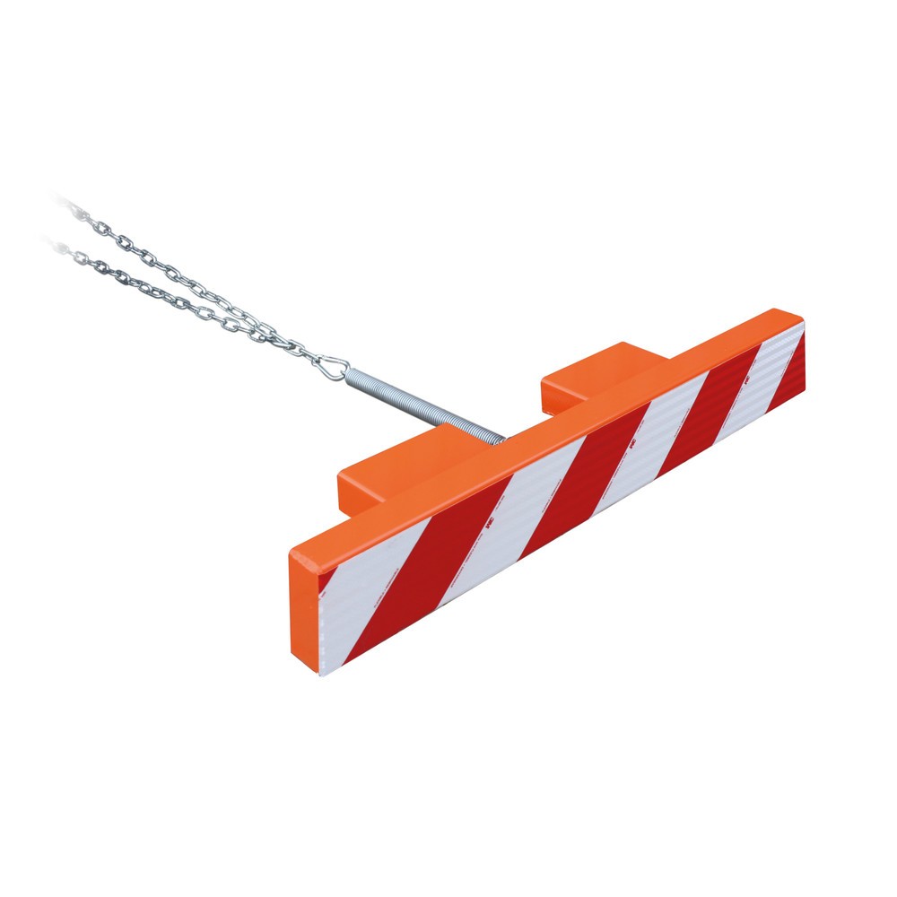 Numéro de l'image du produit 1: Eichinger® Barre de protection des bras de fourche 1 000 mm, marquage d'avertissement rouge et blanc, orangé pur