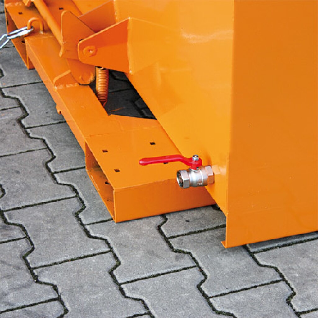 Eichinger® Benne à copeaux à fond en tôle perforée et robinet de vidange, 1500 kg, 1500 litres, orangé pur N° de l'image du produit 2 : Eichinger® Benne à copeaux à fond en tôle perforée et robinet de vidange, 1500 kg, 1500 litres, orangé pur