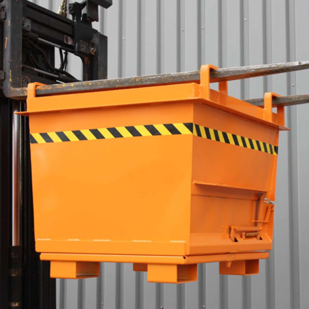 Eichinger® Benne à fond basculant en version conique, 2 000 kg, 1 000 litres bleu gentiane N° de l'image du produit 2 : Eichinger® Benne à fond basculant en version conique, 2 000 kg, 1 000 litres bleu gentiane