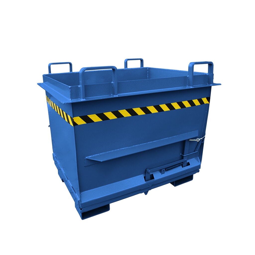 Eichinger® Benne à fond basculant en version conique, 1 000 kg, 500 litres bleu gentiane Illustration du produit: Eichinger® Benne à fond basculant en version conique, 1 000 kg, 500 litres bleu gentiane