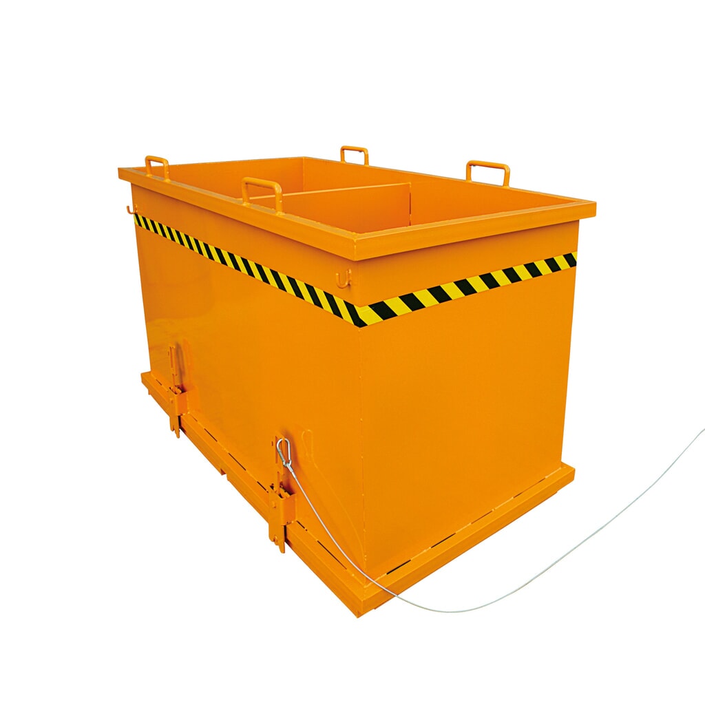 Eichinger® Benne à fond basculant, Système de tri, 2x900 litres orangé pur Illustration du produit: Eichinger® Benne à fond basculant, Système de tri, 2x900 litres orangé pur