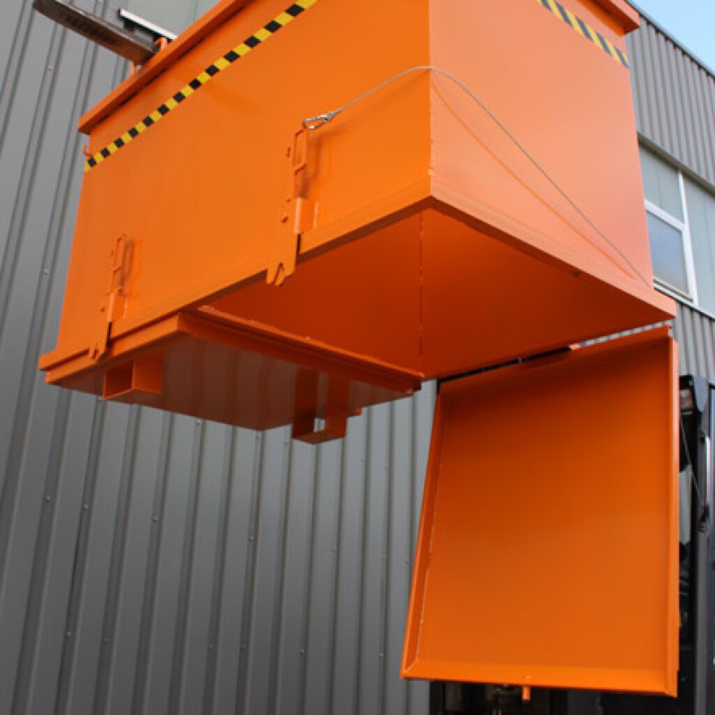 Eichinger® Benne à fond basculant, Système de tri, 3x600 litres orangé pur N° de l'image du produit 2 : Eichinger® Benne à fond basculant, Système de tri, 3x600 litres orangé pur