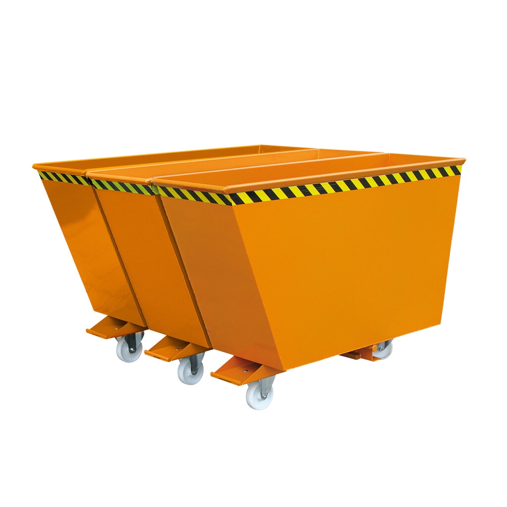 Eichinger® Benne basculante Système de tri 2 en 1 ou « 3 en 1 », 2x900 litres, orangé pur N° de l'image du produit 1 : Eichinger® Benne basculante Système de tri 2 en 1 ou « 3 en 1 », 2x900 litres, orangé pur