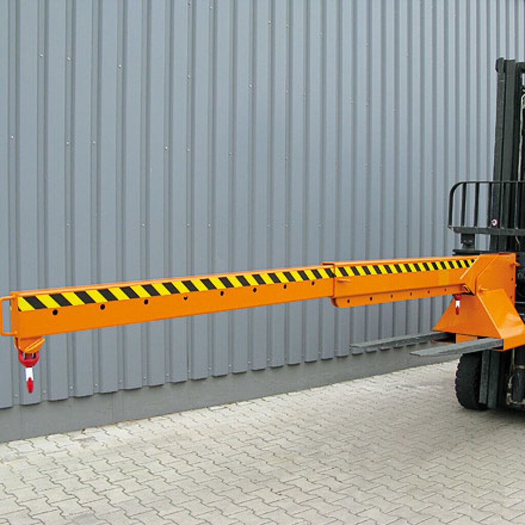 Eichinger® Bras de grue télescopique et réglable en hauteur, 2 500 kg, orangé pur N° de l'image du produit 2 : Eichinger® Bras de grue télescopique et réglable en hauteur, 2 500 kg, orangé pur