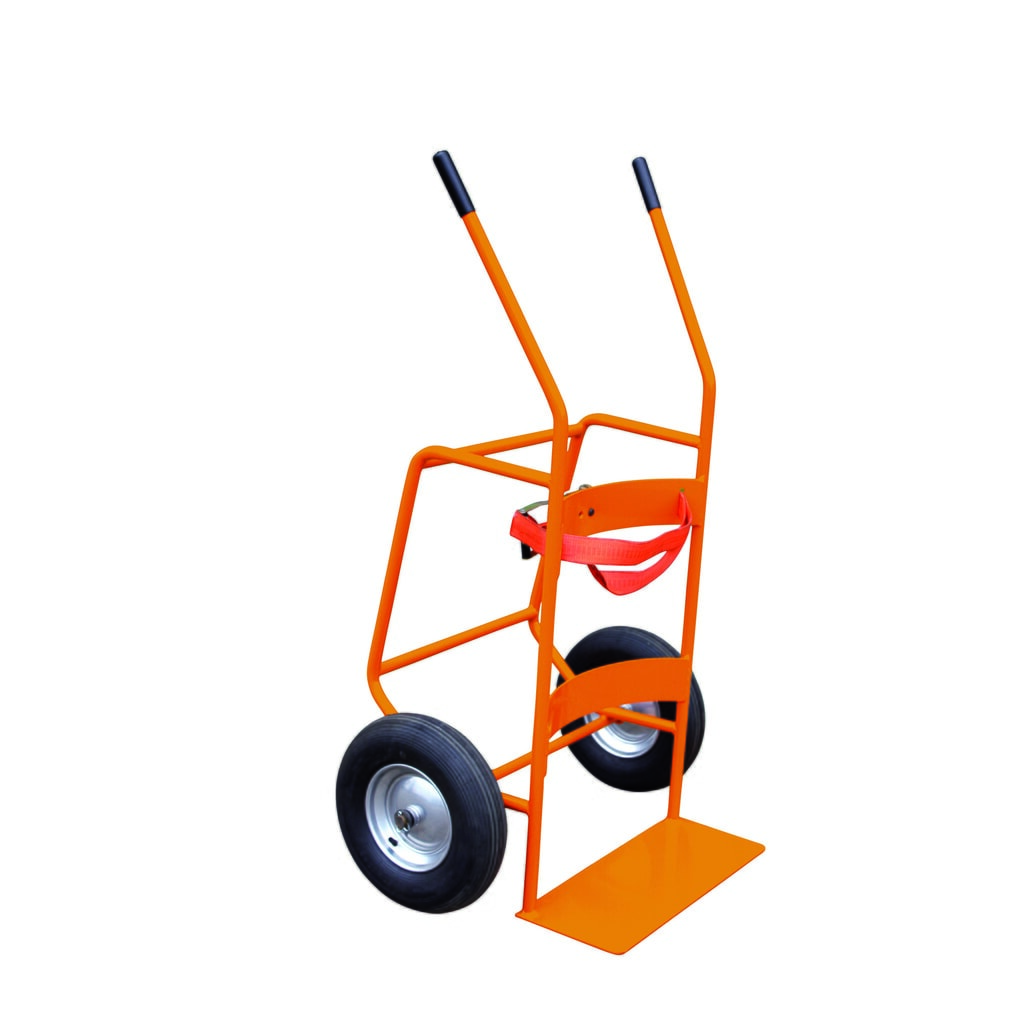 Eichinger® Chariot porte-fût à pneus gonflables, orangé pur Illustration du produit: Eichinger® Chariot porte-fût à pneus gonflables, orangé pur
