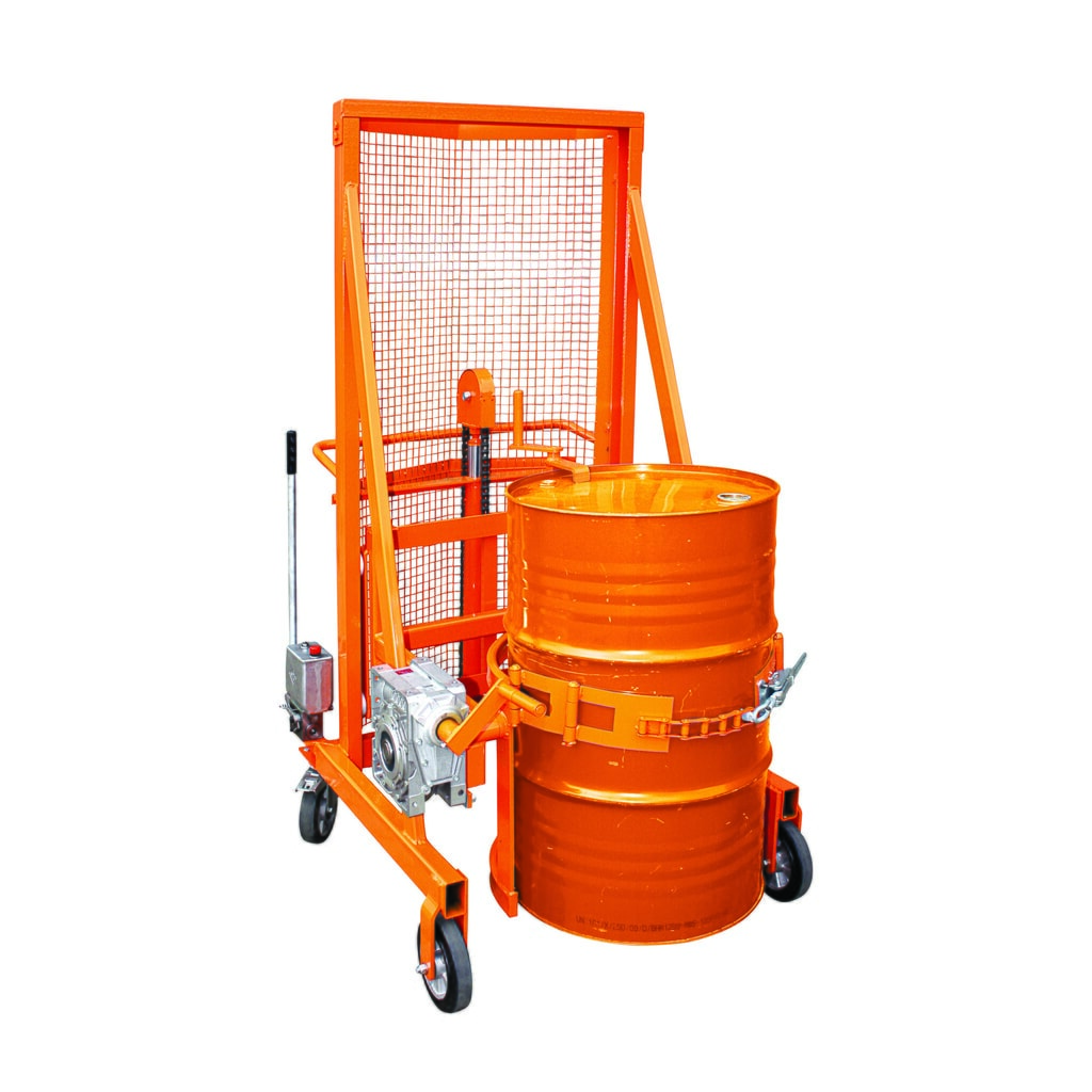 Eichinger® Chariot porte-fût, mécanique, manivelle orangé pur Illustration du produit: Eichinger® Chariot porte-fût, mécanique, manivelle orangé pur