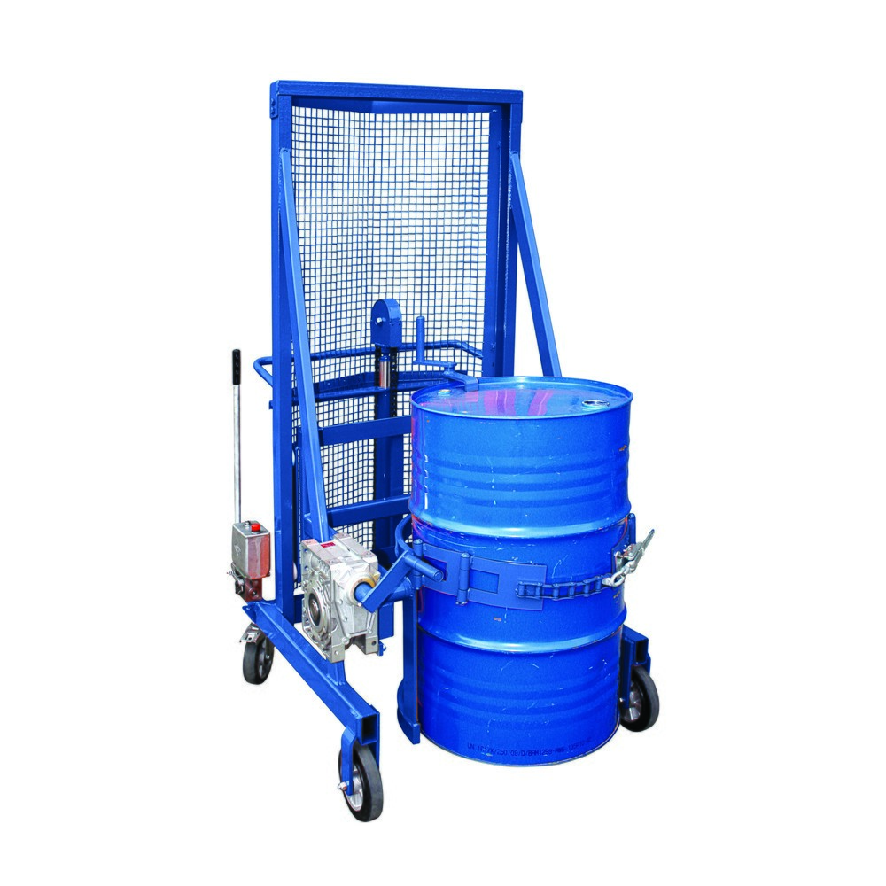 Numéro de l'image du produit 1: Eichinger® Chariot porte-fût, mécanique, manivelle bleu gentiane