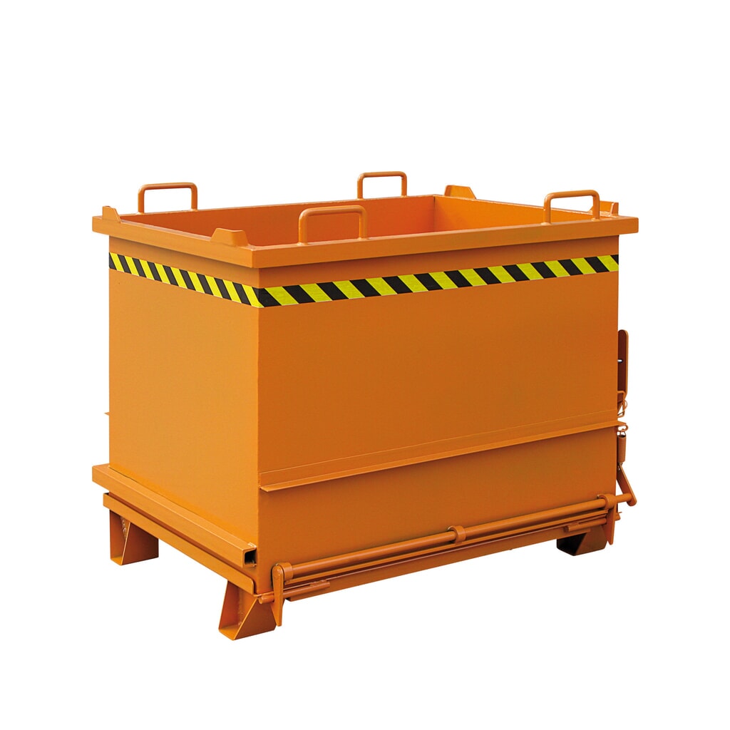 Illustration du produit: Eichinger® Conteneur pour matériaux de construction à fond basculant, 1 000 kg, 300 litres orangé pur