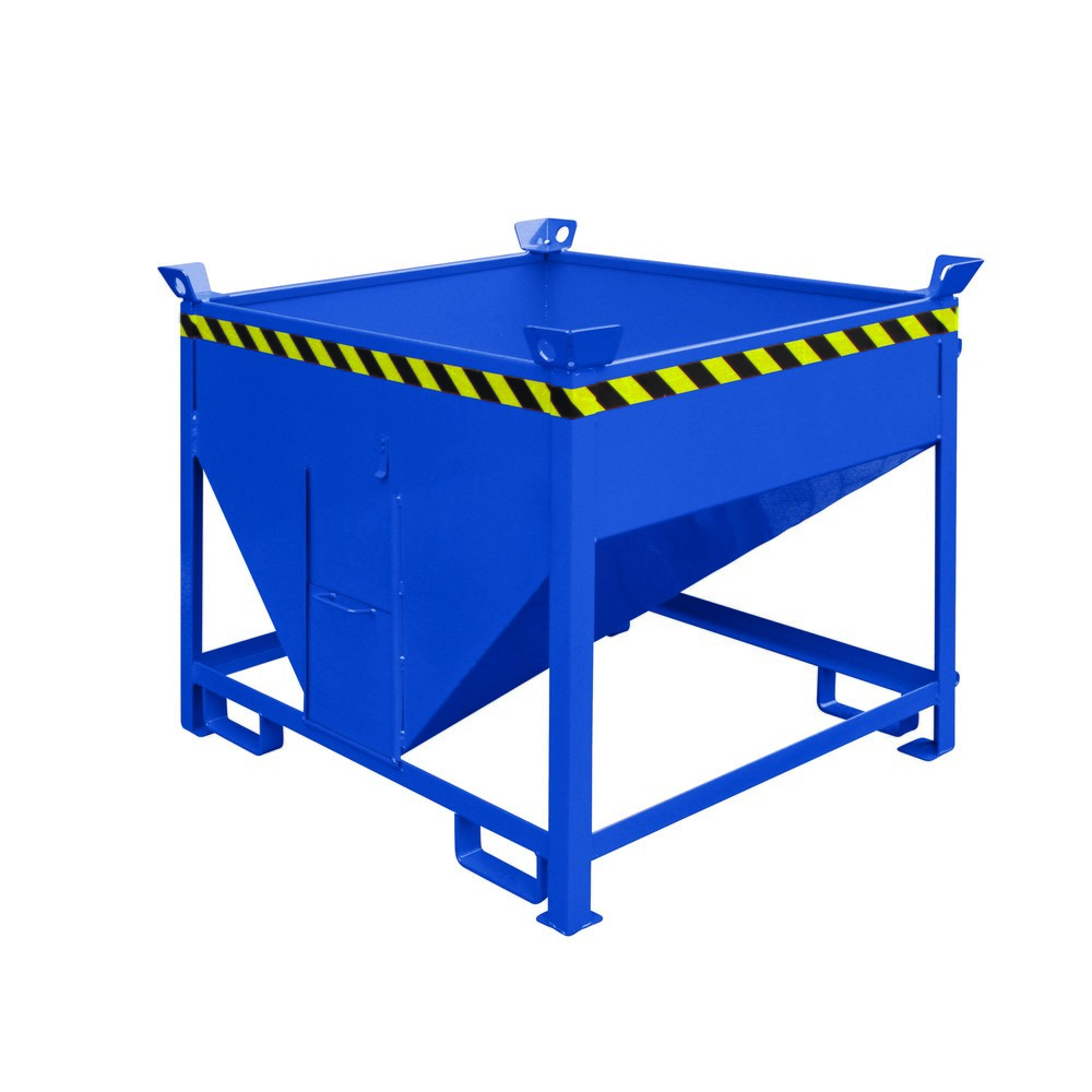 Numéro de l'image du produit 1: Eichinger® Conteneur silo à guillotine, 1 000 litres bleu gentiane