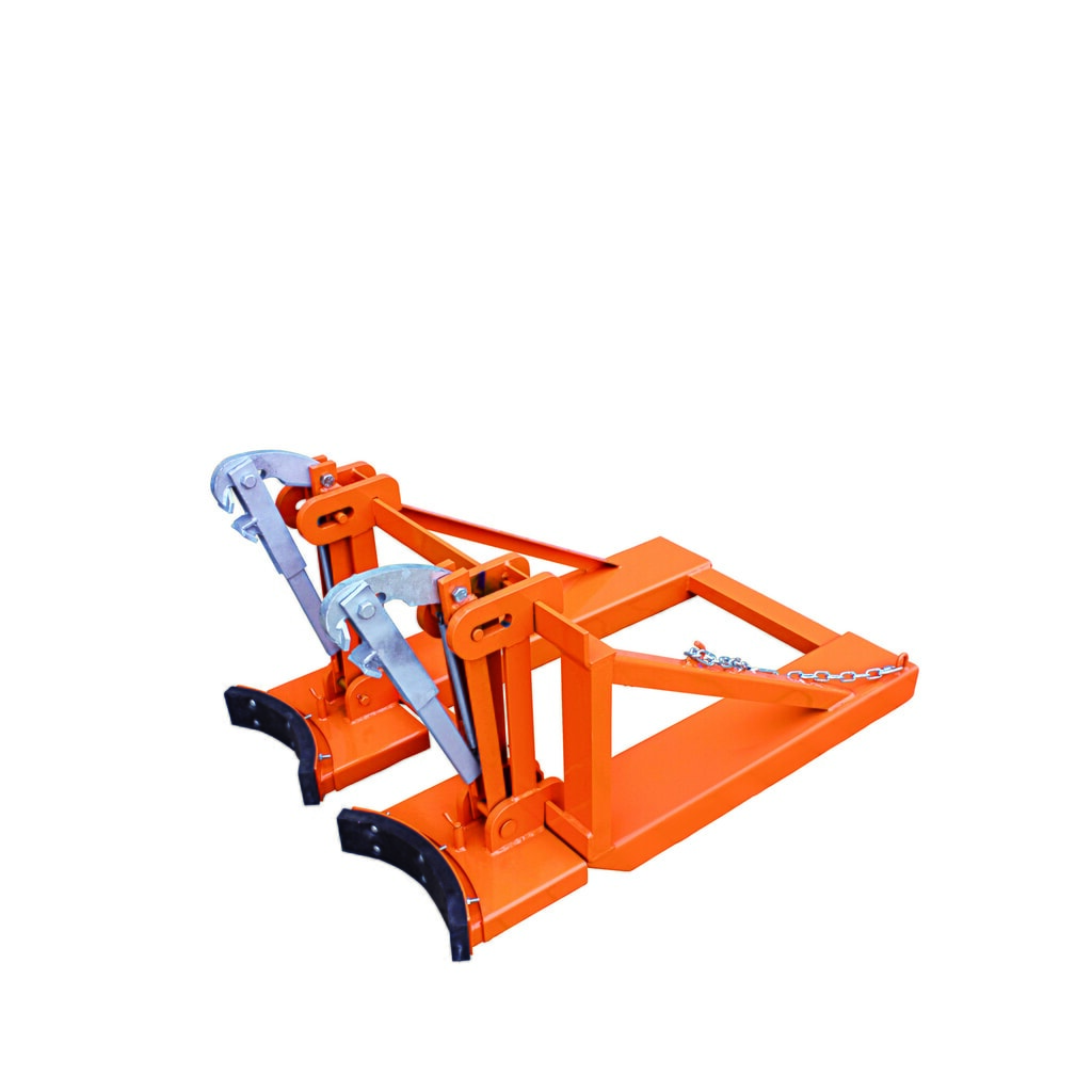 Illustration du produit: Eichinger® Lève-fûts pour fûts en acier et plastique, 2 x fûts, orangé pur