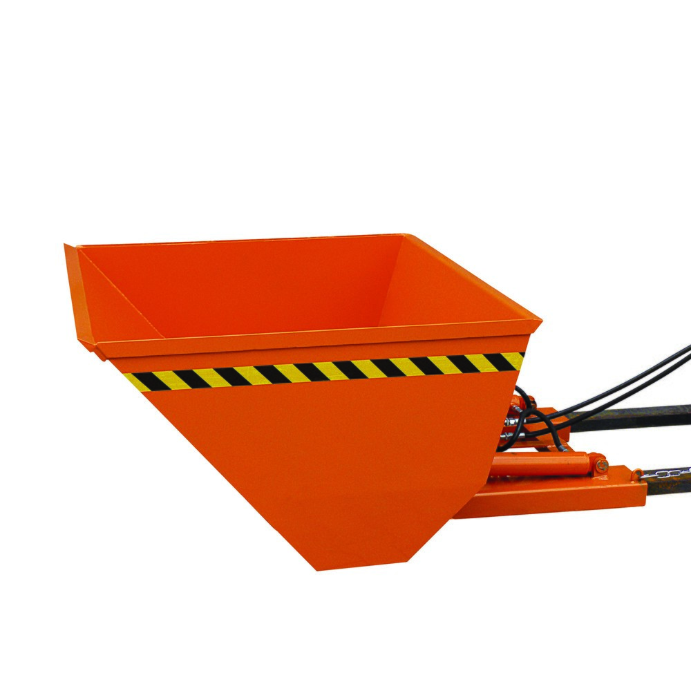 Numéro de l'image du produit 1: Eichinger® Pelle chargeuse avec dispositif de basculement hydraulique, 1 600 kg, 500 litres orangé pur
