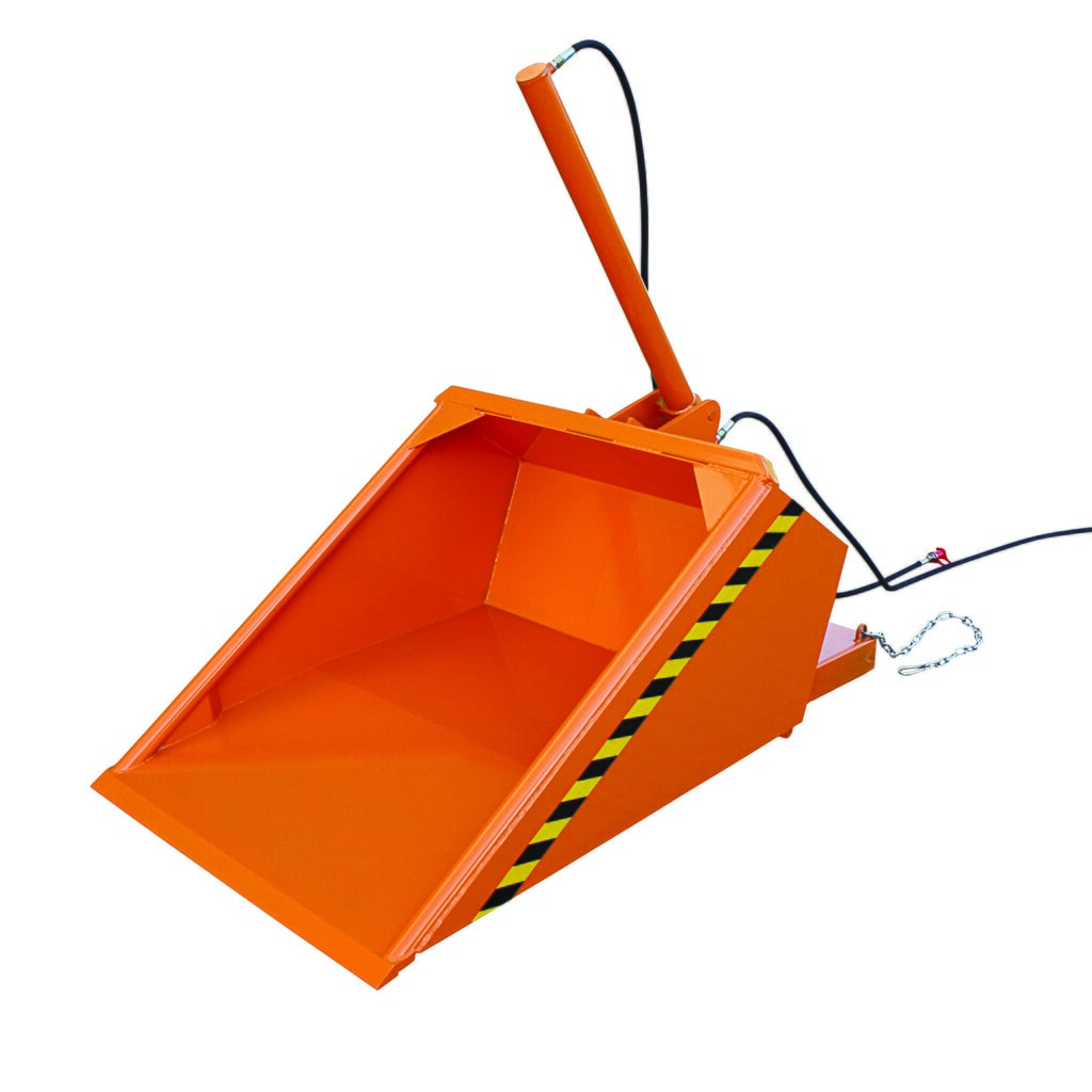 Eichinger® Pelle godet avec basculement hydraulique, 1 000 kg, 500 litres, orangé pur N° de l'image du produit 1 : Eichinger® Pelle godet avec basculement hydraulique, 1 000 kg, 500 litres, orangé pur