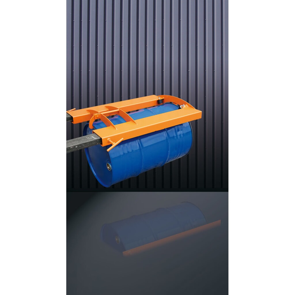Eichinger® Pince à fûts pour fûts à moulures couchés, 1 x fût orangé pur Illustration du produit: Eichinger® Pince à fûts pour fûts à moulures couchés, 1 x fût orangé pur