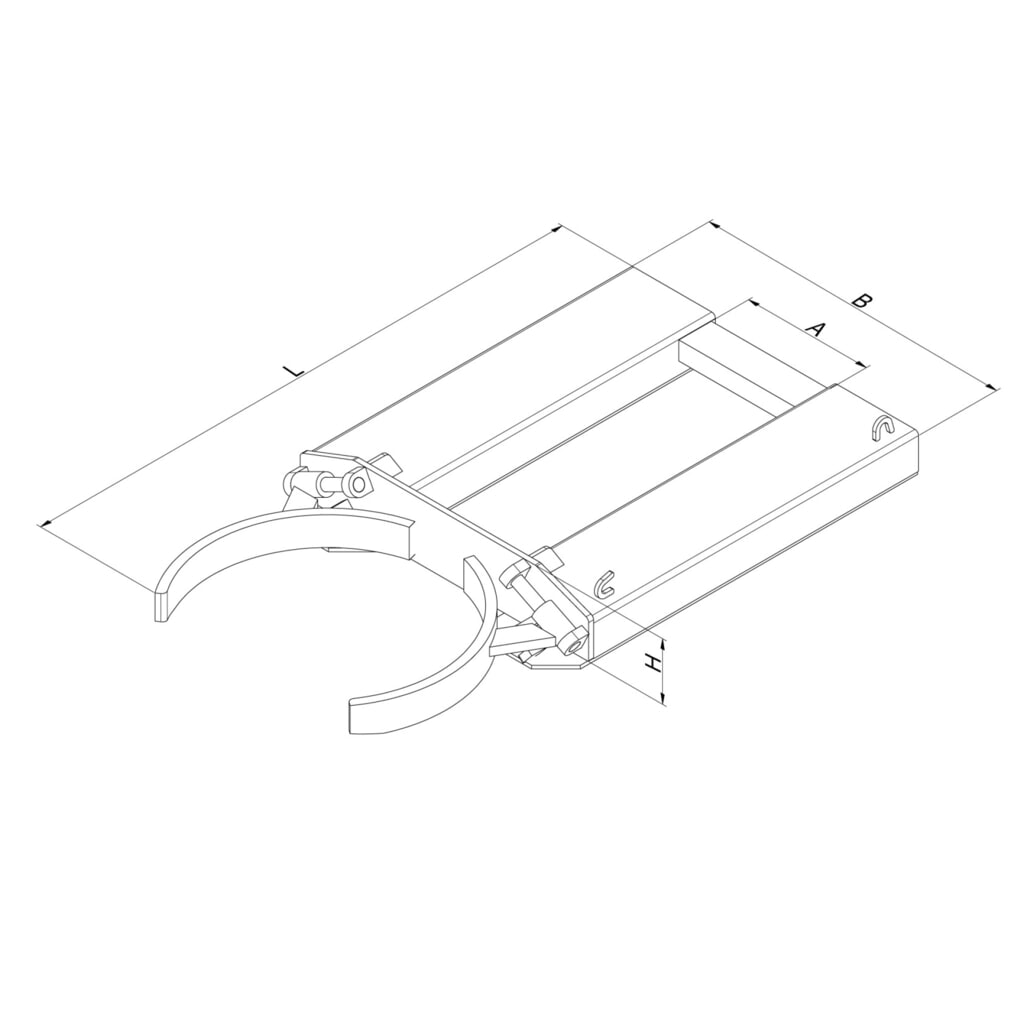 N° de l'image du produit 2 : Eichinger® Pince à fûts pour fûts de 200 l avec verrouillage automatique, 1 x fût, orangé pur