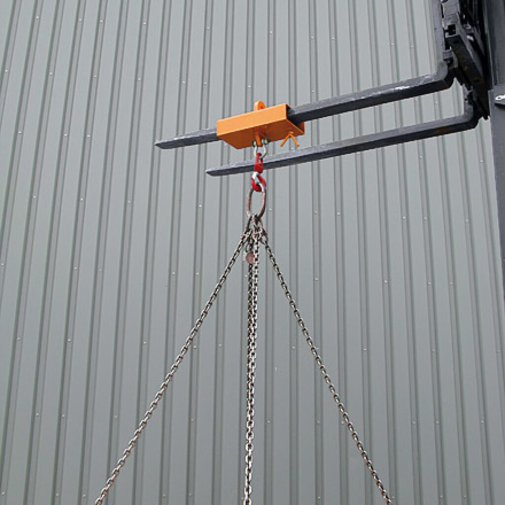 N° de l'image du produit 2 : Eichinger® Rehausse de chariot pour crochet de levage pour 1 bras, 1 000 kg, orangé pur