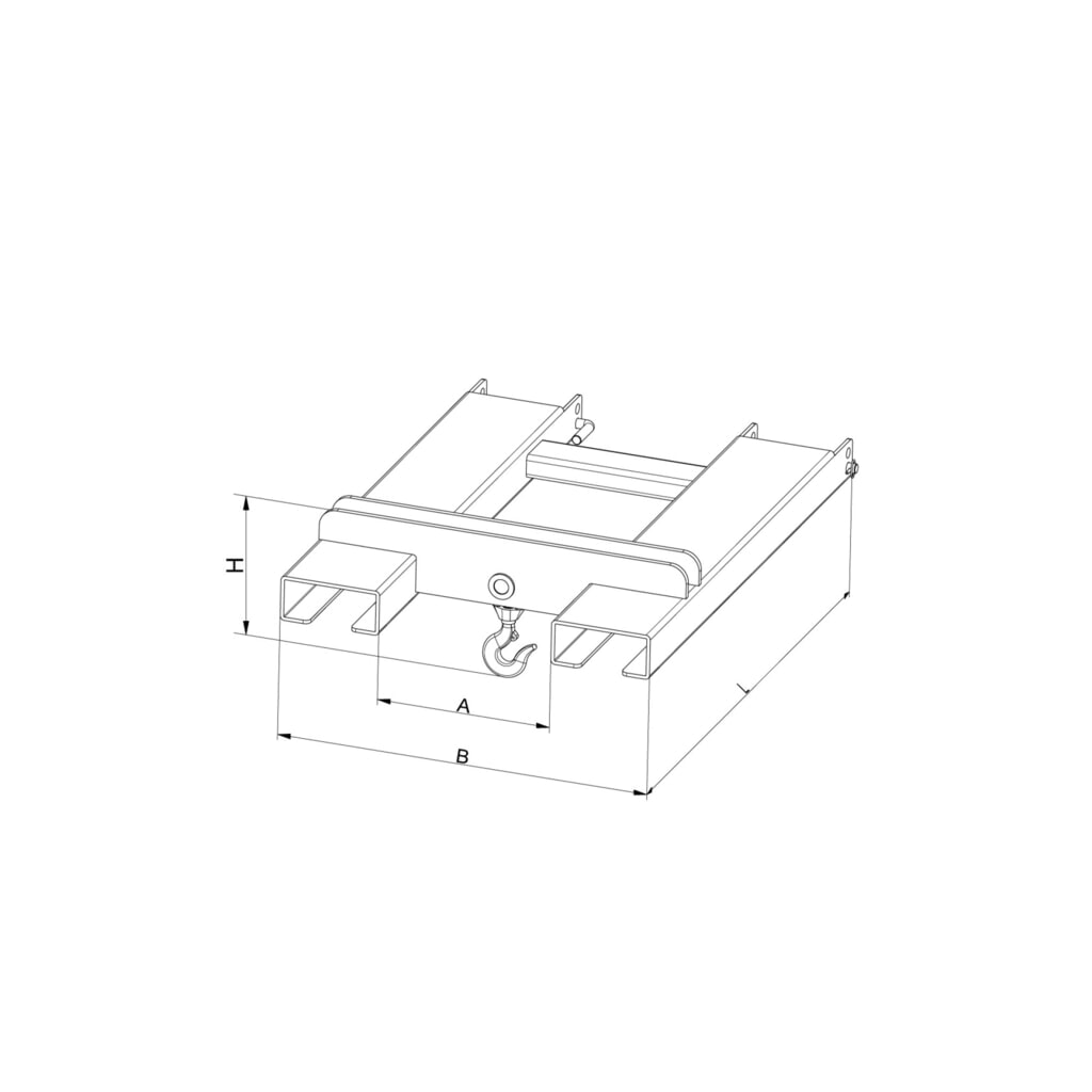 Eichinger® Rehausse de chariot pour crochet de levage pour 1 bras, 1 000 kg, orangé pur N° de l'image du produit 3 : Eichinger® Rehausse de chariot pour crochet de levage pour 1 bras, 1 000 kg, orangé pur