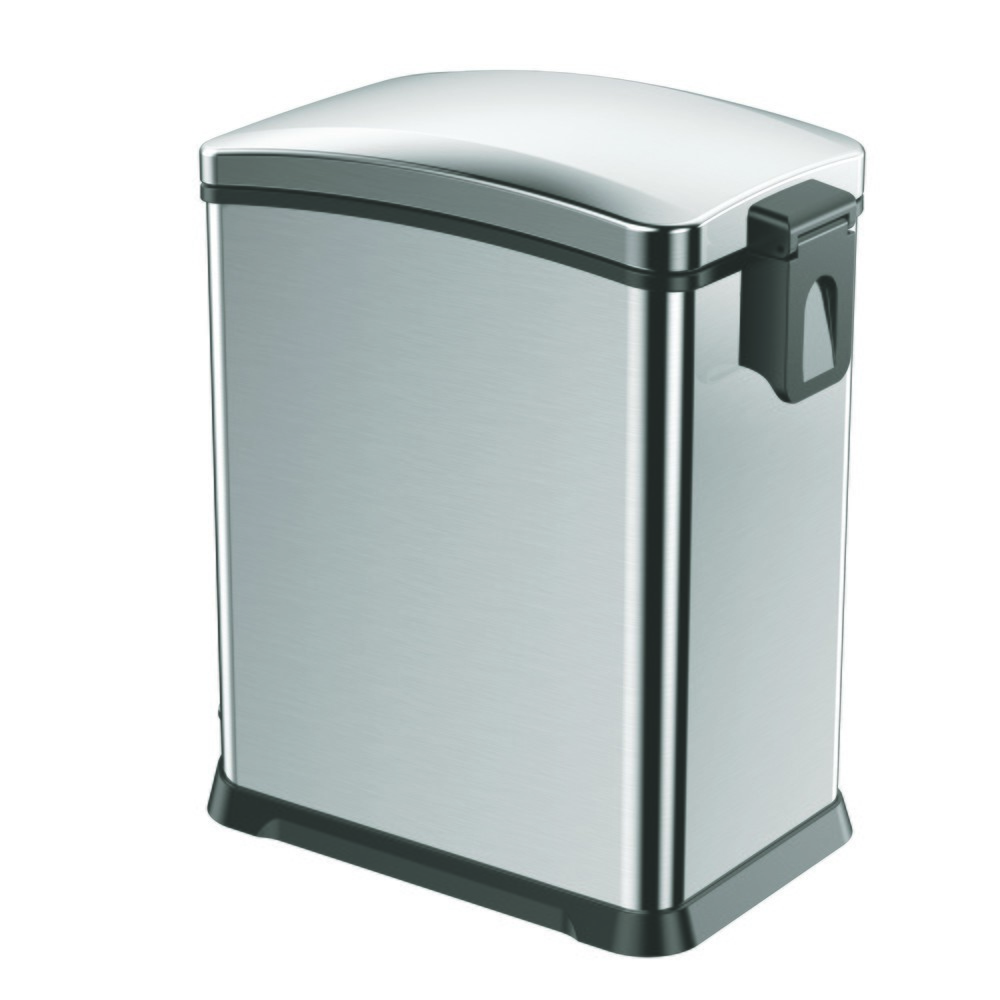 Numéro de l'image du produit 2: EKO Poubelle à pédale New Rejoice, 15 litres, acier inoxydable mat