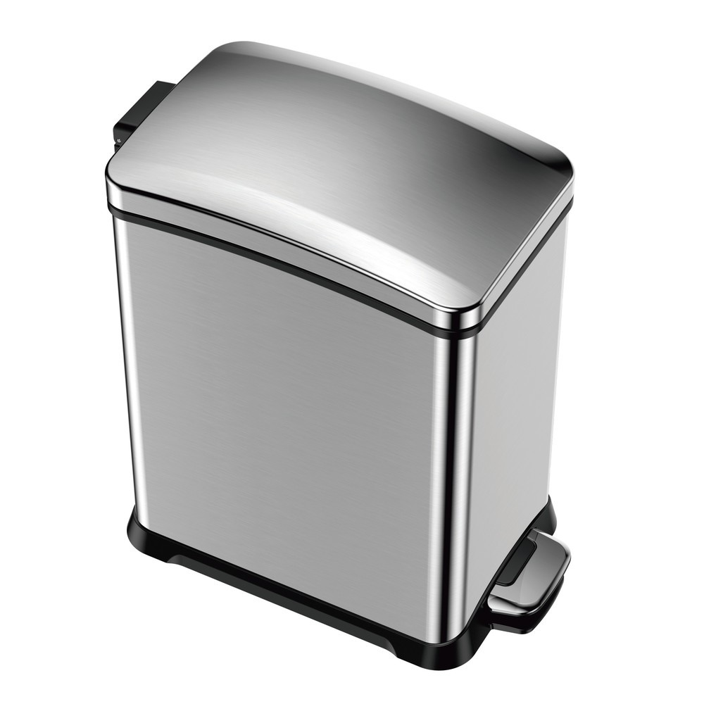 Numéro de l'image du produit 4: EKO Poubelle à pédale New Rejoice, 15 litres, acier inoxydable mat