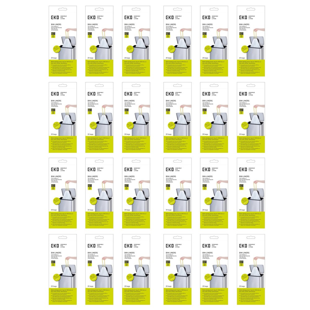 N° de l'image du produit 2 : EKO Sacs poubelle, blanc, 21 litres, 420 pcs/UV