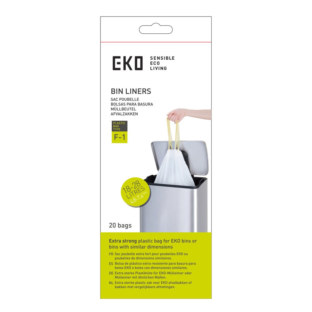 Numéro de l'image du produit 1: EKO Sacs poubelle, blanc, 28 litres, 420 pcs/UV