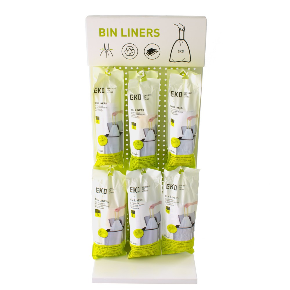 N° de l'image du produit 6 : EKO Sacs poubelle, blanc, 6 litres, 720 pcs/UV