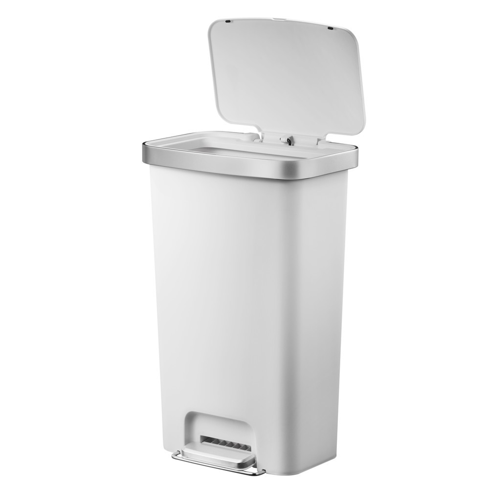 Numéro de l'image du produit 2: EKO Poubelle à pédale Hana, 45 litres, blanc