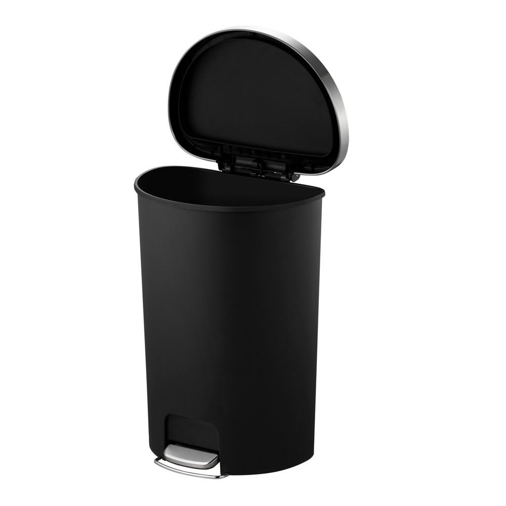 Numéro de l'image du produit 2: EKO Poubelle à pédale Hana, semi-circulaire, 55 litres, noir