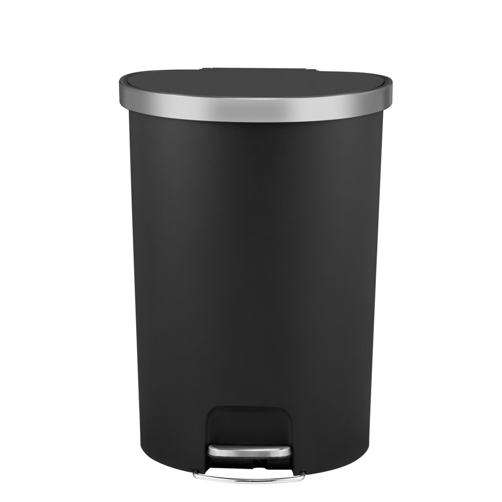 Numéro de l'image du produit 6: EKO Poubelle à pédale Hana, semi-circulaire, 55 litres, noir