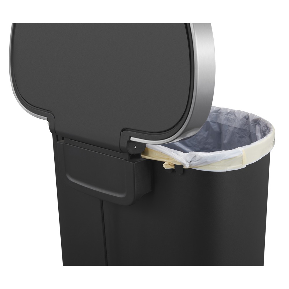 Numéro de l'image du produit 9: EKO Poubelle à pédale Hana, semi-circulaire, 55 litres, noir